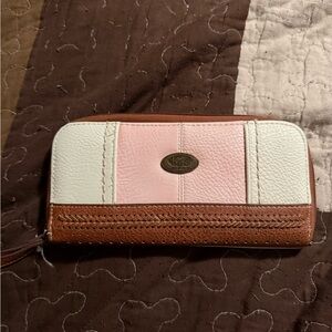 b.o.c. Women's Pink, White, and Brown Wallet